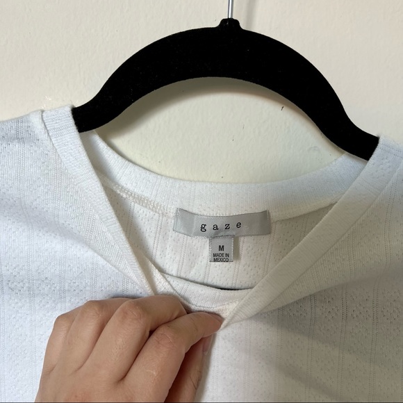 🤍 Marshalls Lettuce Edge Crop Top - Picture 3 of 7